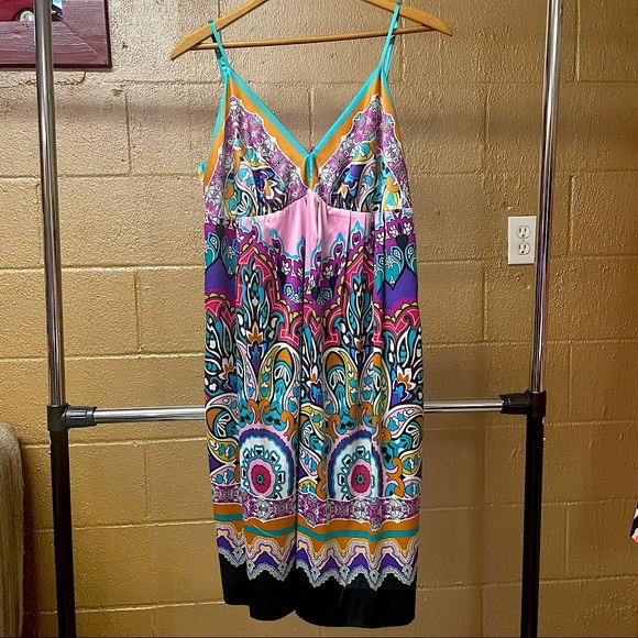 Boho Hippie - Fully Lined Paisley - Size 14 Dress - Picture 2 of 16